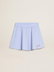 Girls' skirt with light blue stripes