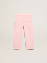 Pink joggers with glitter star on the front