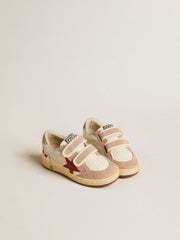 Ball Star Junior in nappa with nappa star and pink suede heel tab
