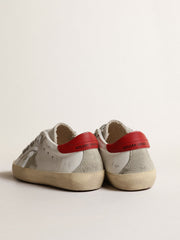 Super-Star Junior with suede star and red leather heel tab
