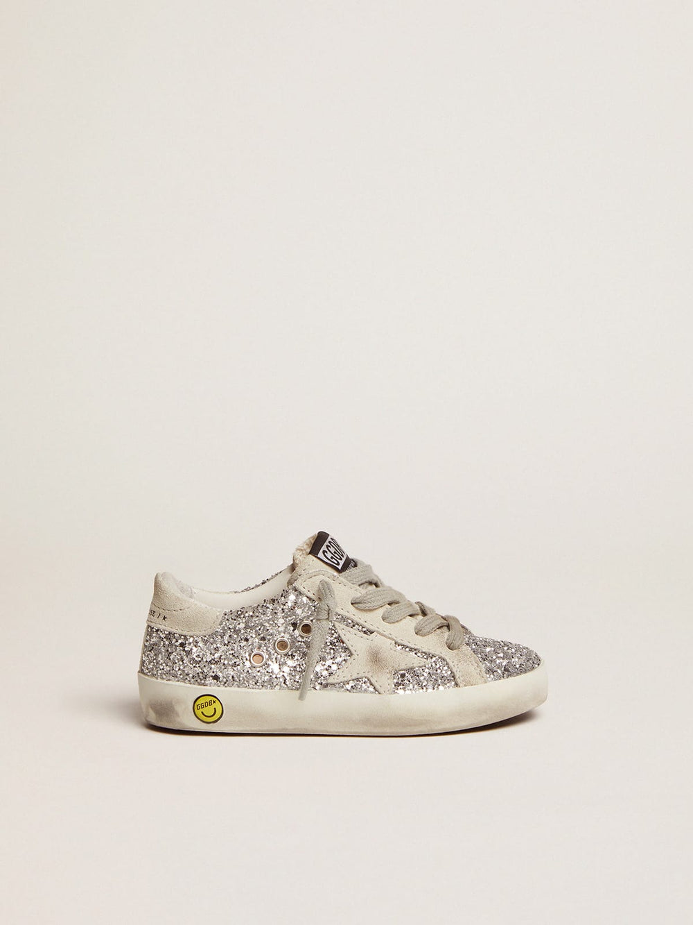 Junior Super-Star with silver glitter and suede details