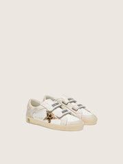 Junior Old School in nappa with leopard-print pony skin star and leather inserts