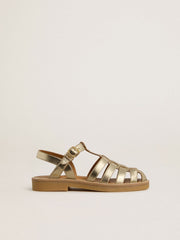 Maxime Young sandals in gold leather