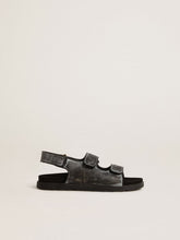 Noa Junior sandals in distressed black leather