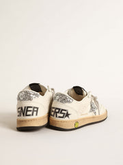 Ball Star Junior in nappa with silver glitter star and heel tab