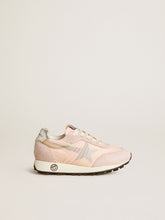 Marathon Young in pink nylon with printed star and leather heel tab