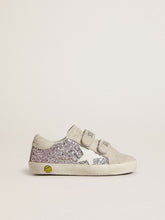 Young Old School in silver and pink glitter with white leather star