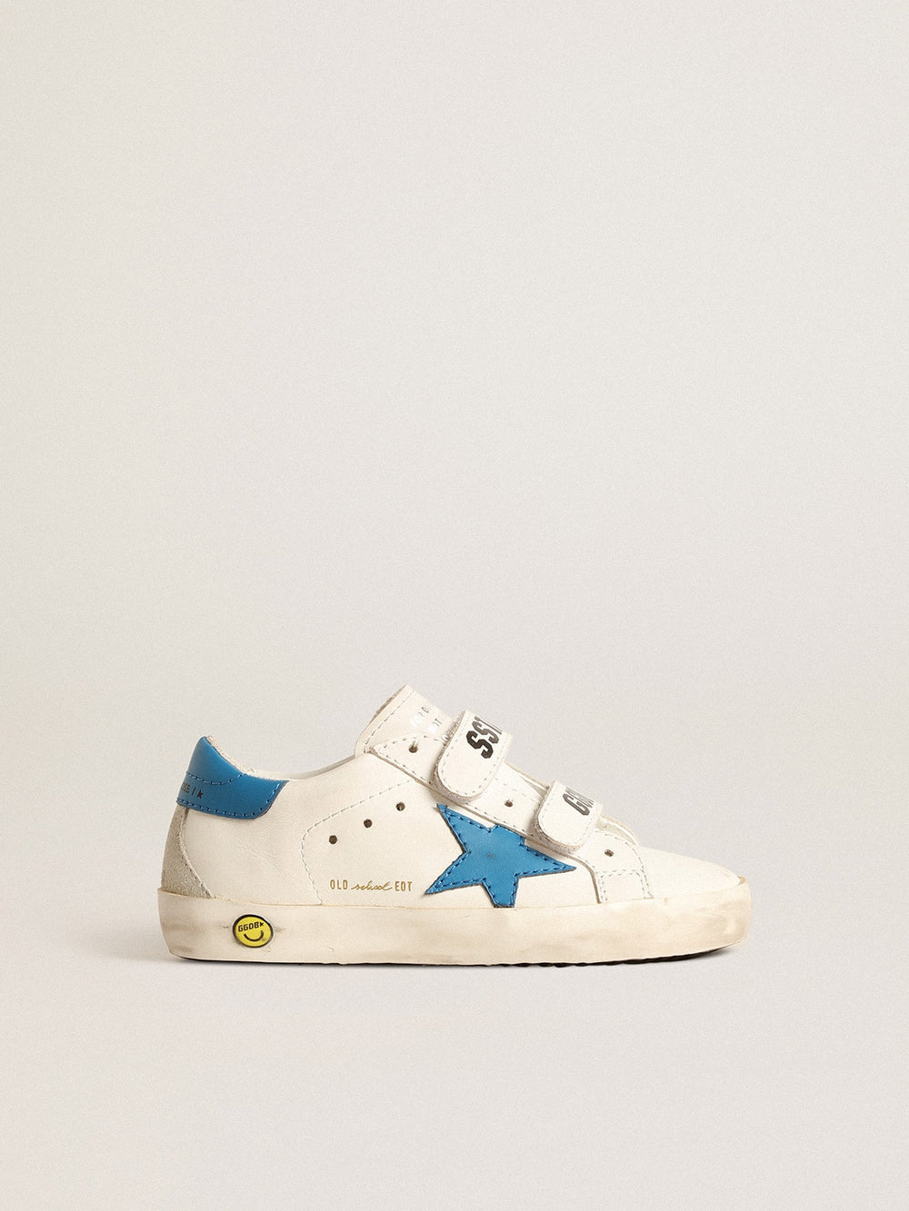 Young Old School in leather with light blue star and heel tab
