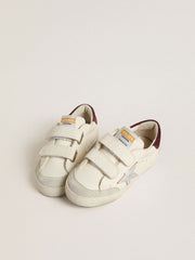 Young Old School with silver metallic leather star and purple suede heel tab