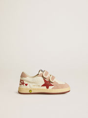 Ball Star Young in nappa with nappa star and pink suede heel tab