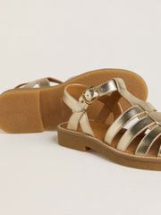 Maxime Junior sandals in gold leather
