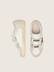 Young Old School in nappa with leopard-print pony skin star and leather inserts