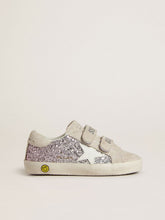 Teen Old School in silver and pink glitter with white leather star