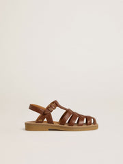 Maxime Junior sandals in brown leather