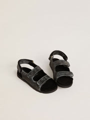 Noa Young sandals in distressed black leather