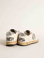 Ball Star Young in nappa with silver glitter star and heel tab