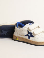 Ball Star Young with blue metallic leather star and heel tab