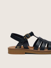 Young Maxime sandals in navy-blue leather