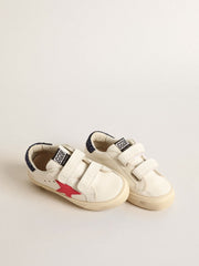 May Teen with fuchsia leather star and blue glitter heel tab