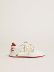 Young Ball Star in leather with cream-colored star and red leather heel tab