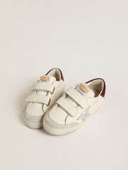 Teen Old School with silver metallic leather star and purple suede heel tab