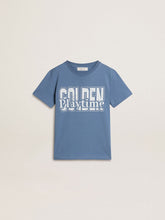 Boys' blue T-shirt with white print