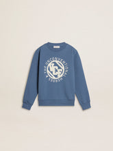 Kids’ blue sweatshirt with white embossed patches