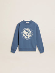 Kids’ blue sweatshirt with white embossed patches