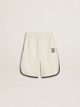 Boy's white shorts with embroidered logo