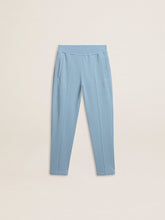 Boys' light blue printed joggers
