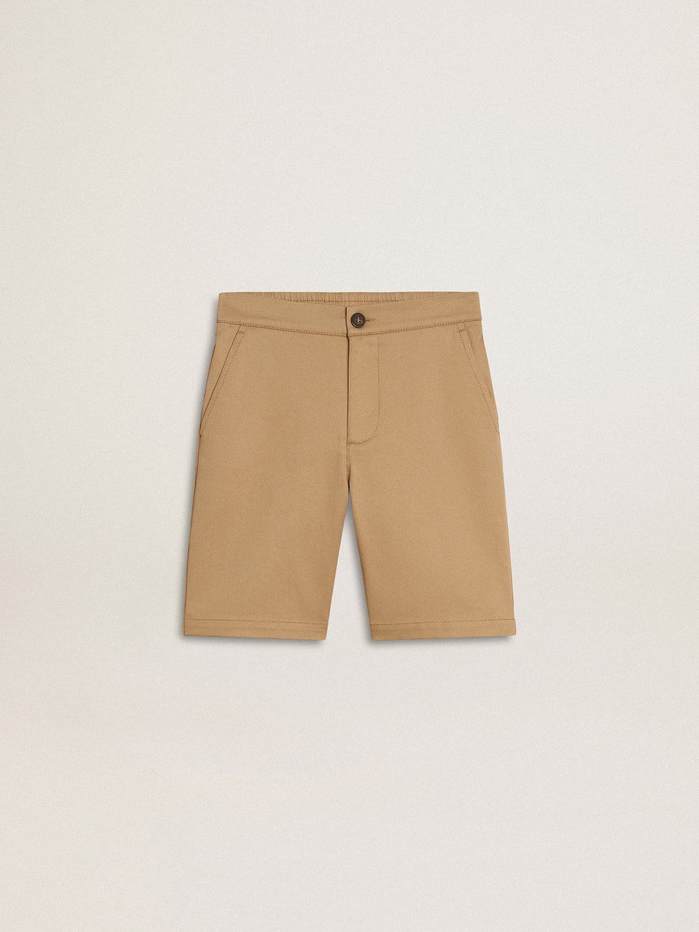 Boys' shorts in beige cotton
