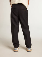Boys’ pants in dark blue wool