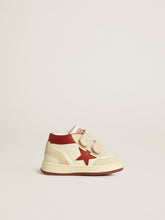 June Junior in nappa and suede with red leather star and heel tab