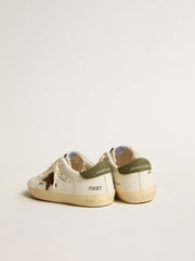 Super-Star Junior in nappa with suede star and green heel tab