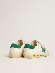 Old School Junior with green suede star and heel tab