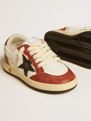 Ball Star Young in nappa with black star and red leather inserts