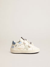 Baby Old School with suede star and light blue leather heel tab