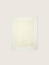 Journey Baby blanket in white cotton fleece with peach-pink mascot print