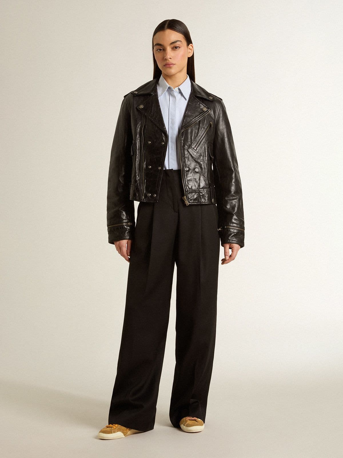 Women's True-Star in tobacco-colored suede with white star and platinum heel tab