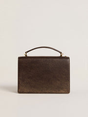 Venezia Bag in vintage dark brown embossed leather with gold details