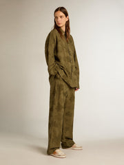 Women's Ball Star in suede with orange star and silver metallic heel tab