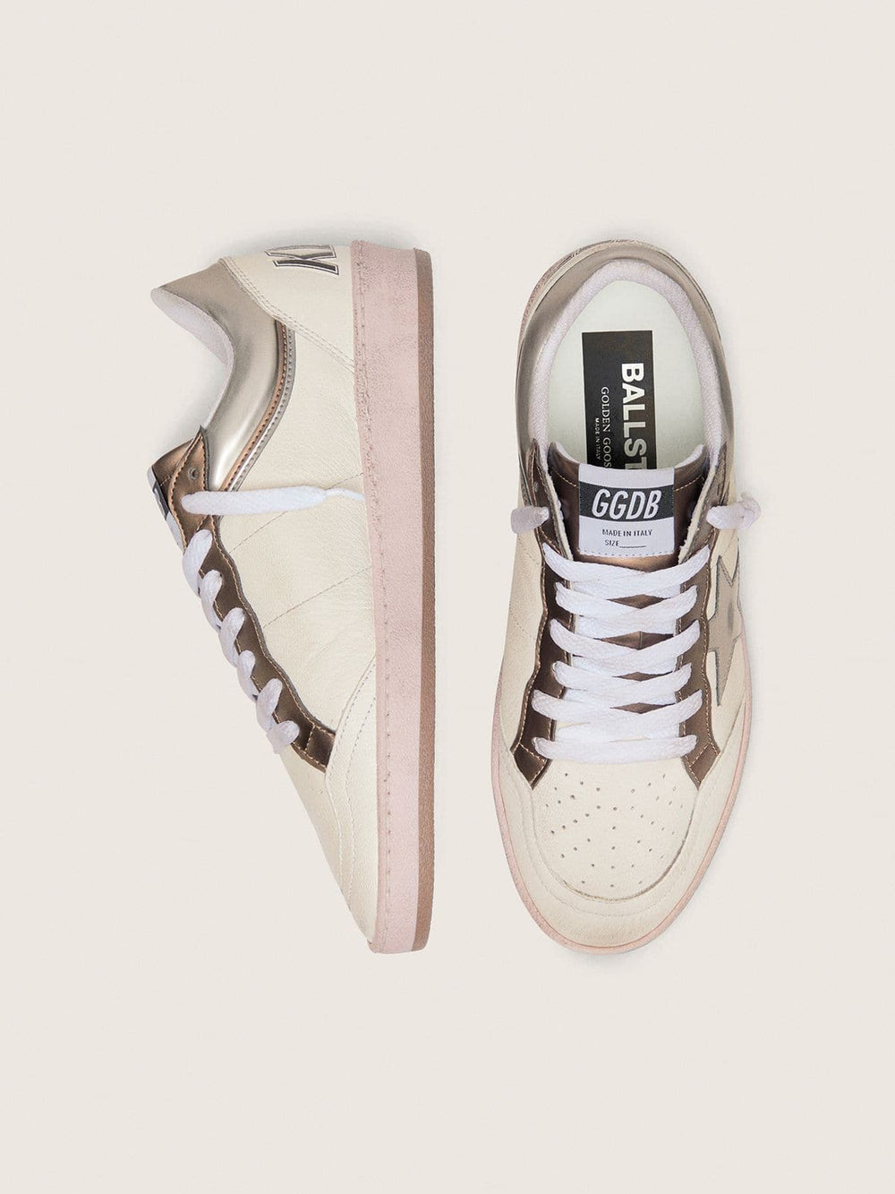 Women's Ball Star LTD in nappa leather with metallic bio-based star and inserts