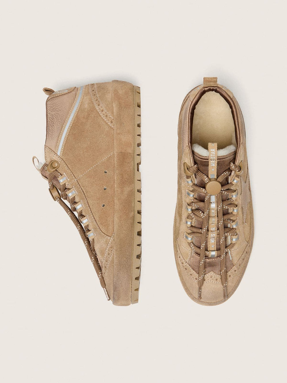 Women's Mid Star Ski in caramel suede with nubuck star and suede heel tab