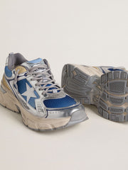 Women's Lightstar in light blue mesh with white TPU star and silver bio-based inserts