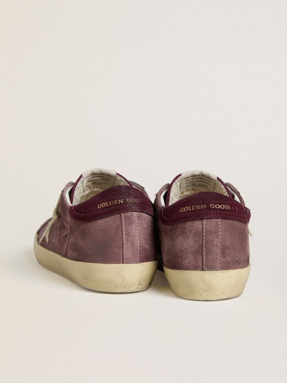 Women's Super-Star LTD in lilac suede with silver metallic leather star and suede heel tab