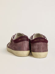 Women's Super-Star LTD in lilac suede with silver metallic leather star and suede heel tab