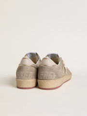 Women's Ball Star in beige suede with gold metallic leather star and bead lettering