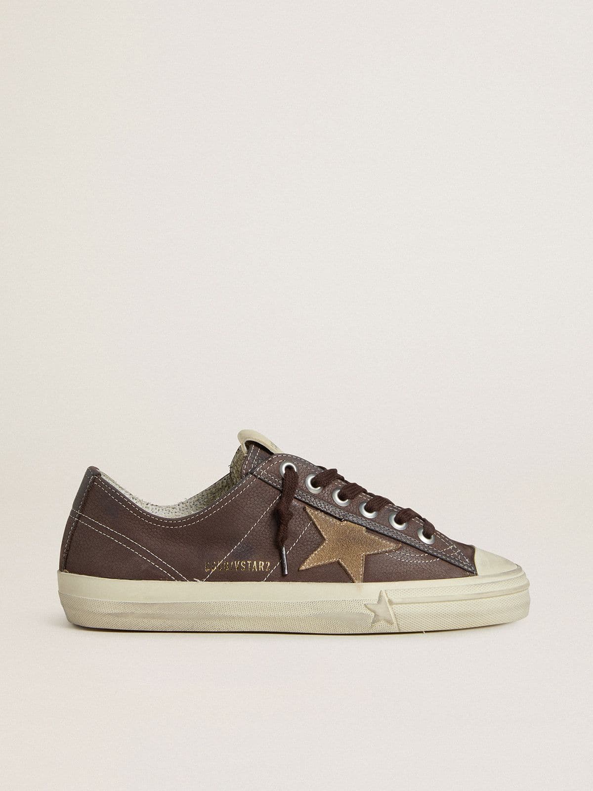 Women's V-Star in brown nubuck with tobacco-colored suede star