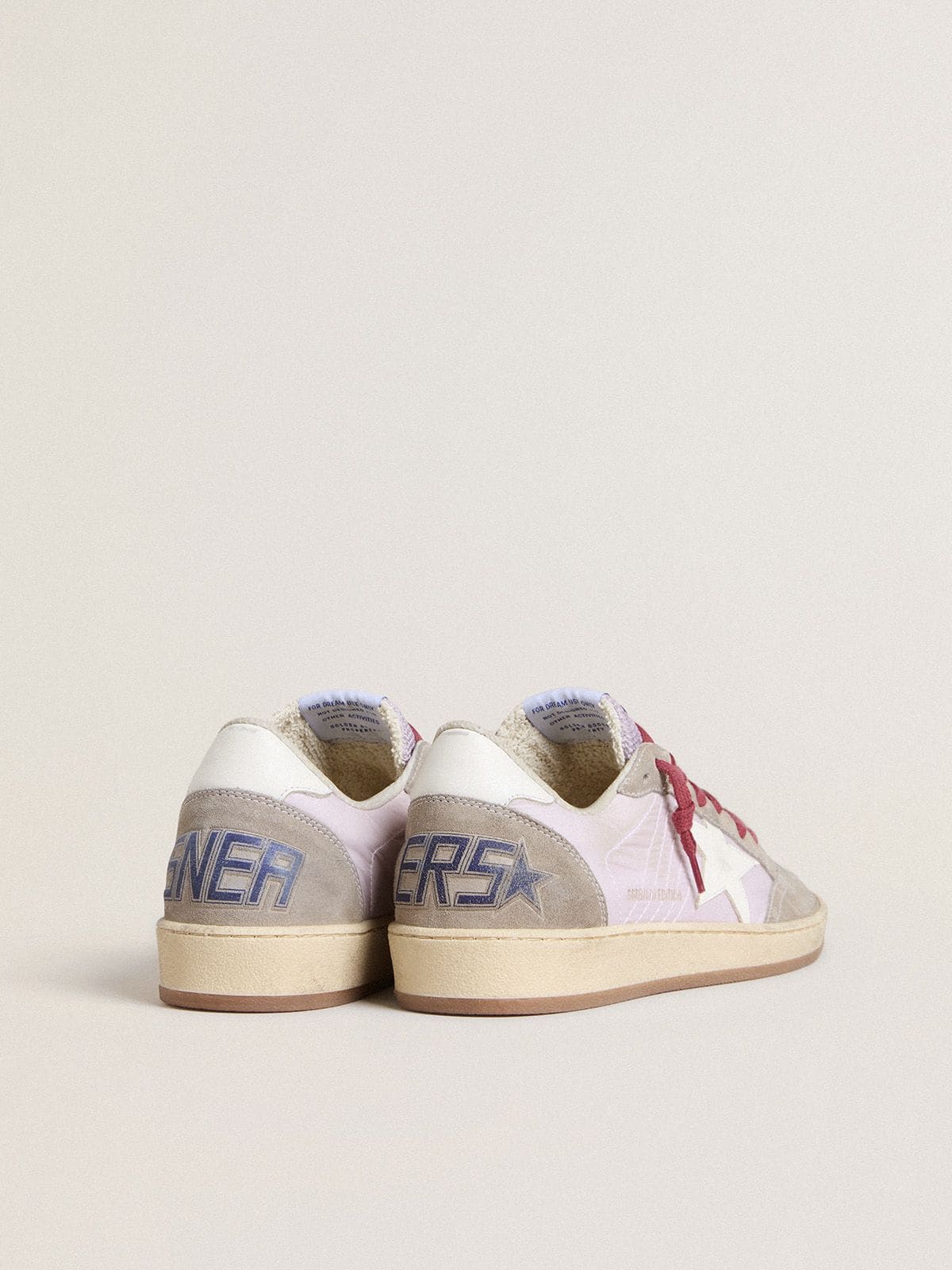 Women's Ball Star LTD in lilac nylon with white leather star and suede inserts