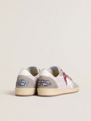 Women's Ball Star LTD in lilac nylon with white leather star and suede inserts